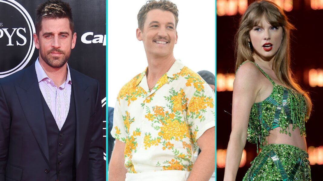 Aaron Rodgers and Miles Teller Attend Taylor Swift's Eras Tour