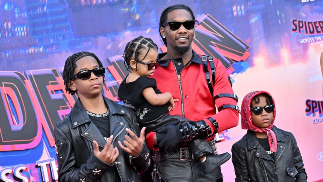 Offset Carries His and Cardi B's Son Wave on 'Spider-Verse' Red Carpet
