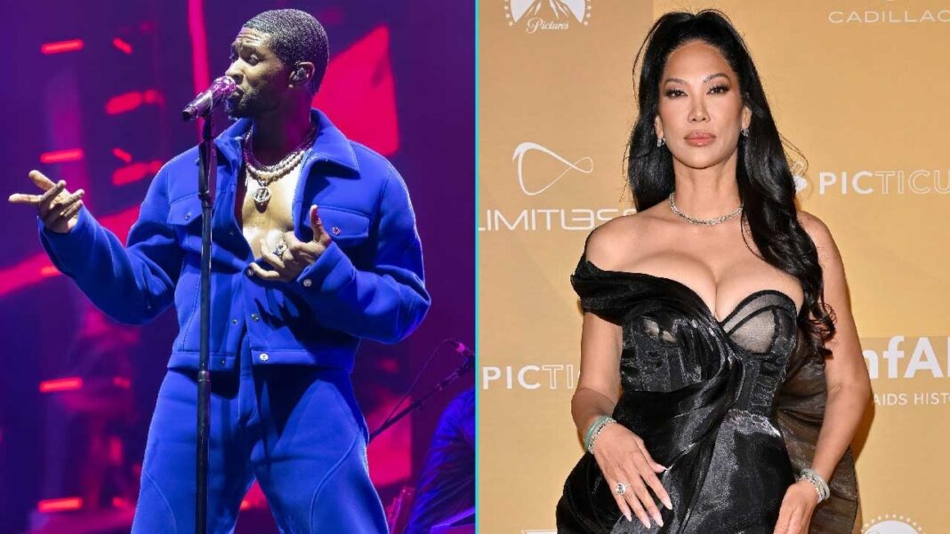 Usher Feeds Kimora Lee Simmons a Strawberry During Vegas Residency