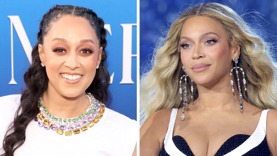 See Beyoncé Serenade Tia Mowry With Song From Her Childhood Girl Group