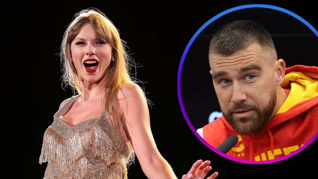 Taylor Swift Seemingly References Travis Kelce Kiss in Eras Tour Post