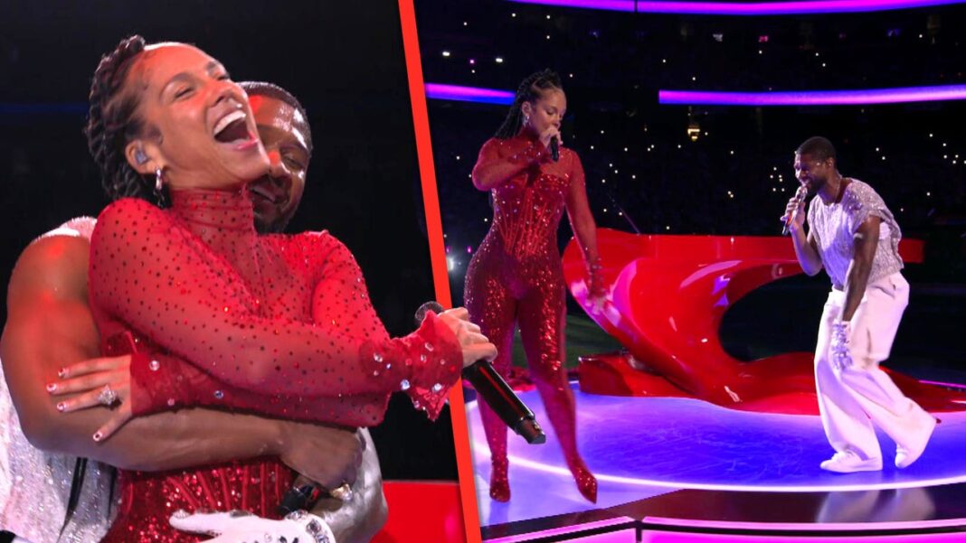 Alicia Keys and Usher Perform 'My Boo' at Halftime