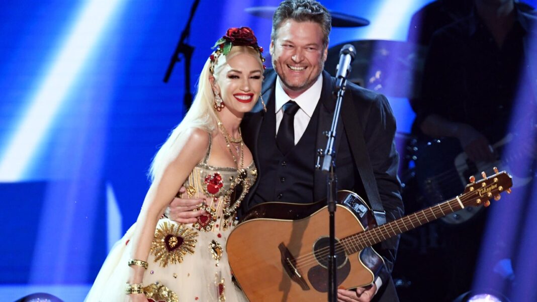 Blake Shelton Joins Gwen Stefani During 2024 Pre-Super Bowl Party