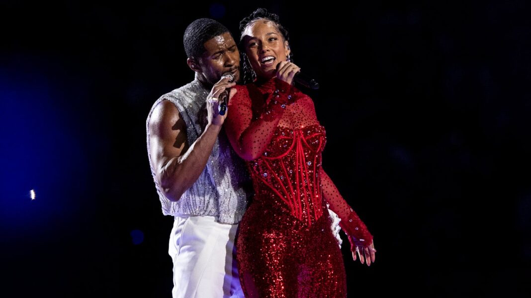 Swizz Beatz Reacts to Usher and Alicia Keys' Hug at Super Bowl Show