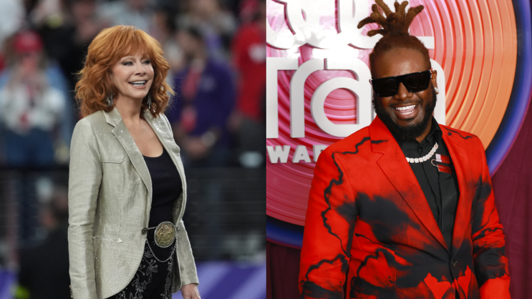 T-Pain and Reba McEntire Have Hilarious Exchange During Super Bowl