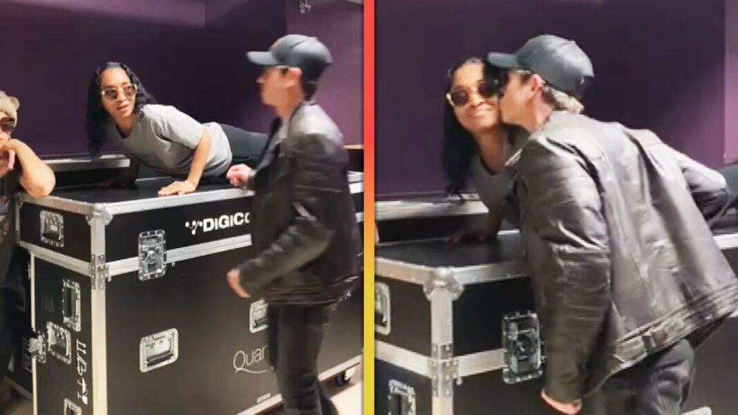 Matthew Lawrence Surprises Chili With Mid-Workout Kiss!