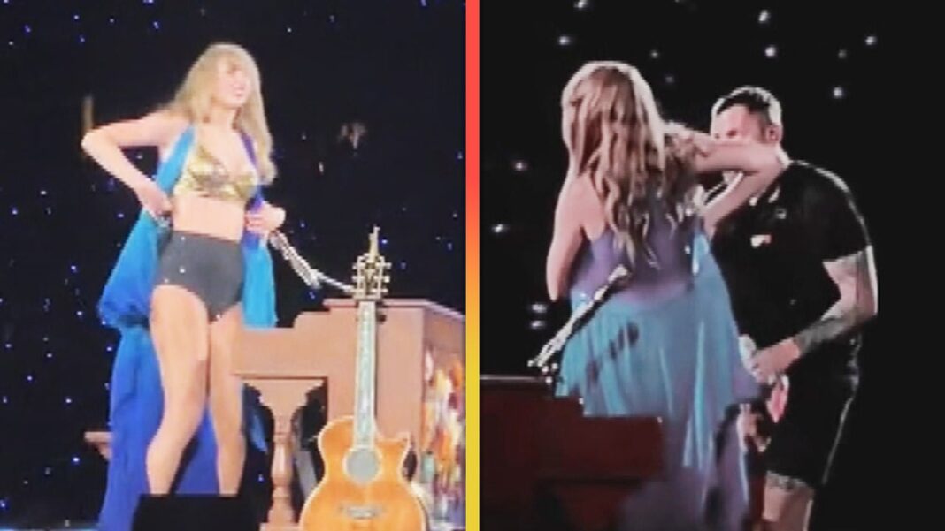 Taylor Swift Rips Open Her Dress During Eras Tour Wardrobe Malfunction