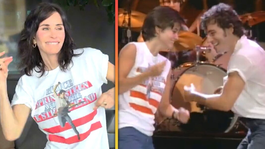 Watch Courteney Cox Recreate Bruce Springsteen Music Video Moment For '80s Dance Challenge