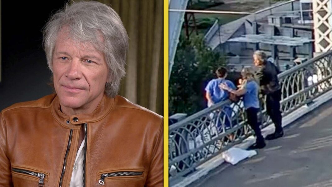 Watch Jon Bon Jovi Talk Woman Off Ledge During Bridge Jump Suicide Attempt